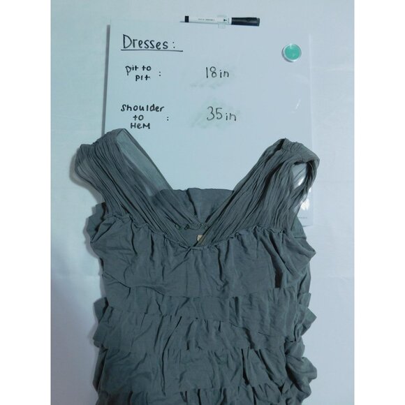 Bailey 44 Dress Womens Small Gray Sleeveless V-Neck Tiered Ruffle Sheath Party - Picture 5 of 5